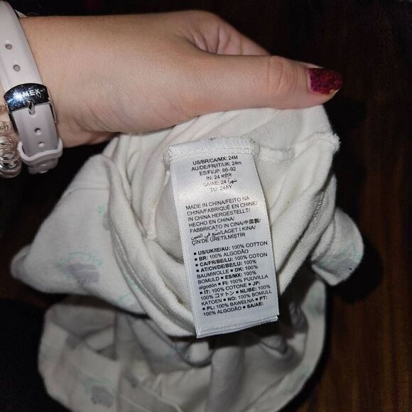 5 For $25 Essentials White & Grey Hippo Dress W/ Built In Bodysuit Baby 24M - Picture 6 of 6